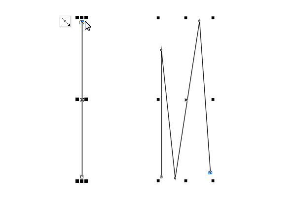make zigzag lines with Bezier tool