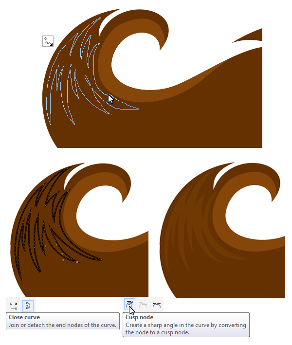 color the mustache and add chaps with freehand tool 1