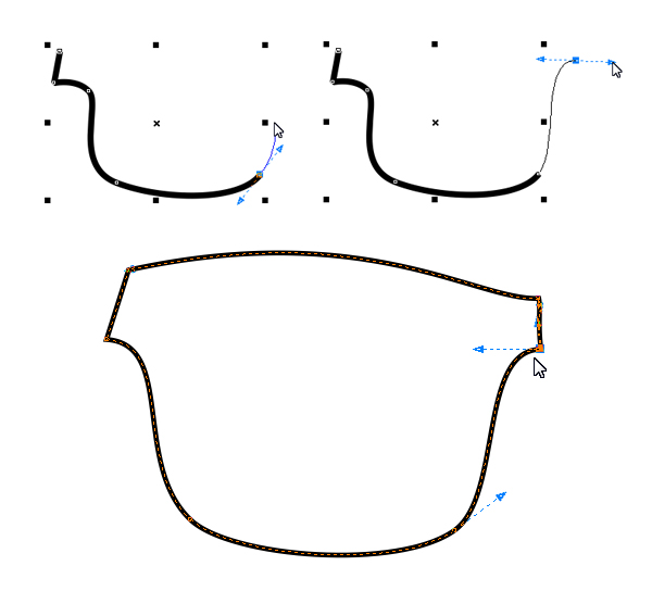 make the glasses rim with pen tool 2