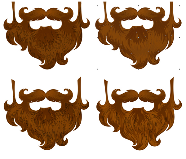 add lighter hair to the beard