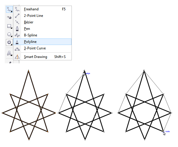 shape the gem base with polyline tool