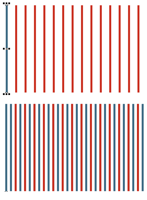 create stripes with duplicate function 2