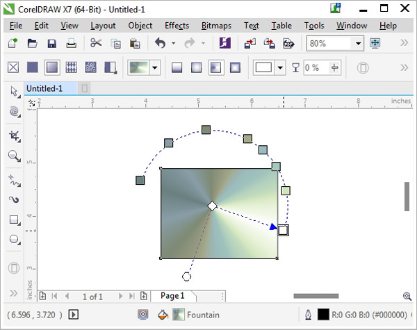 the Interactive Fill tool