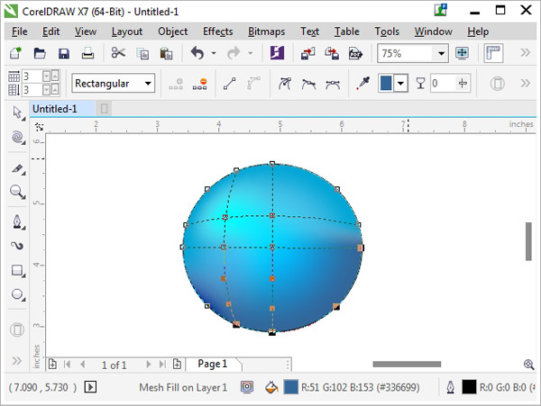 The Mesh Fill tool