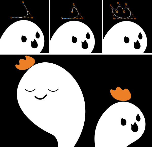 Using the b-spline tool to draw crowns