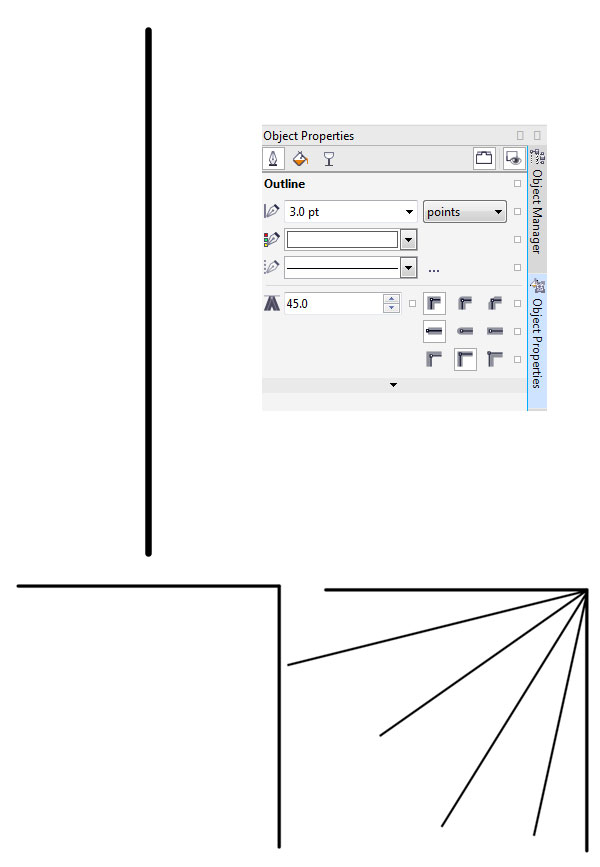 the 2-point line tool in action