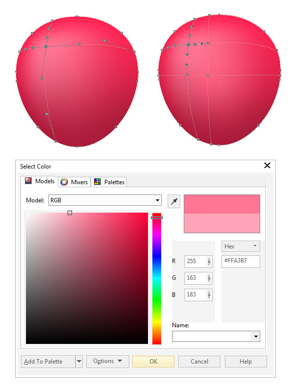 Add additional nodes with the mesh fill tool