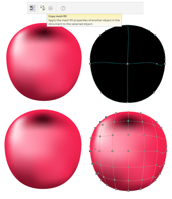 Transfer your mesh fill to another object