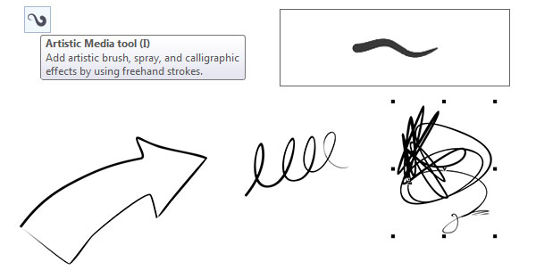 Use the default Artistic Media Tool