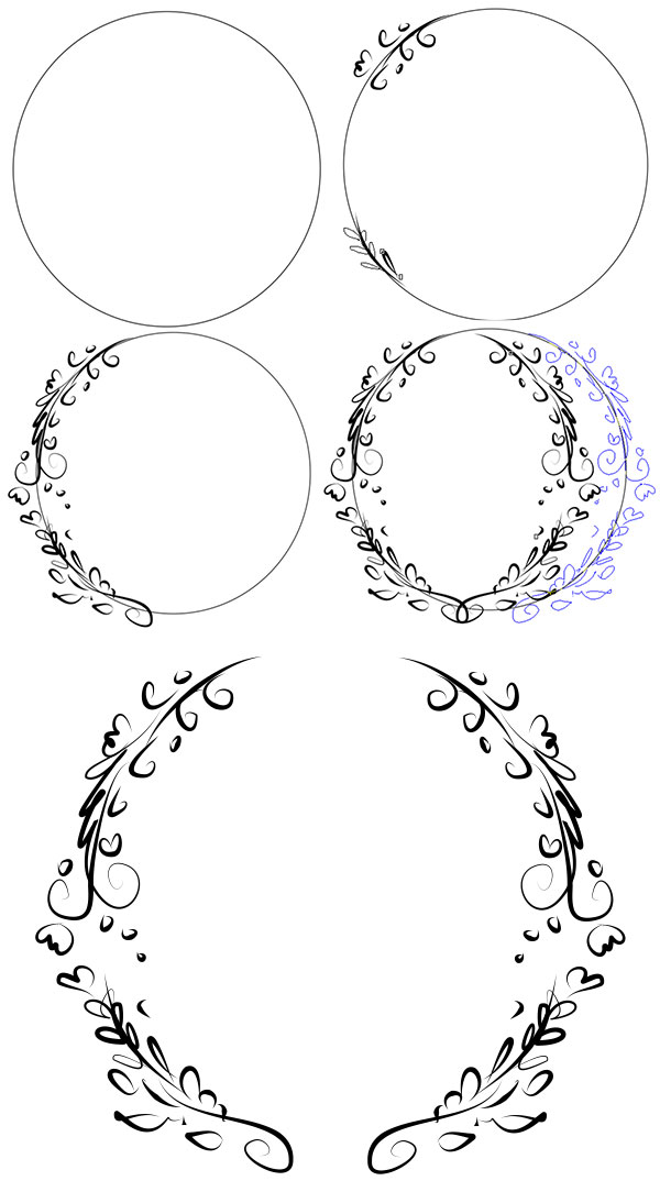 Use a circle as a template to create a frame for your design