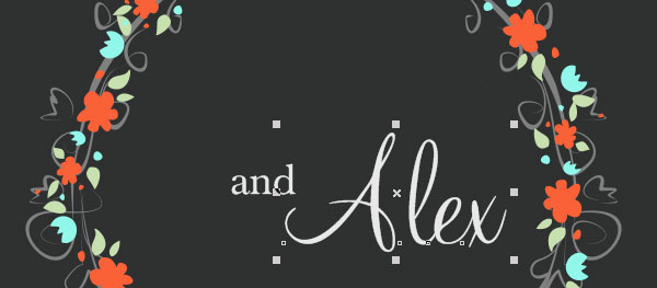 Change colors and place text in your design