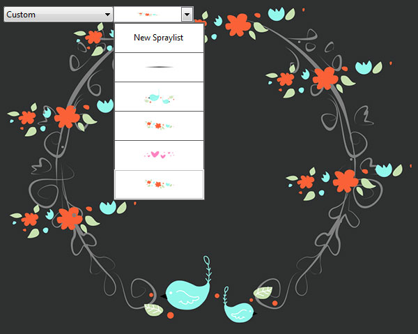 Use your custom object sprayer tool