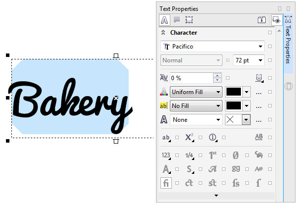 Using the Text Tool