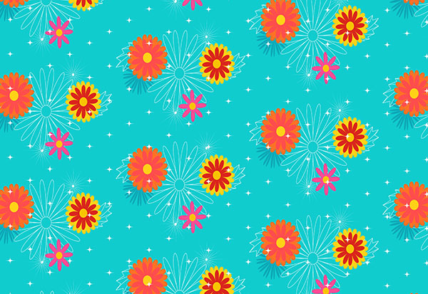 The final floral pattern