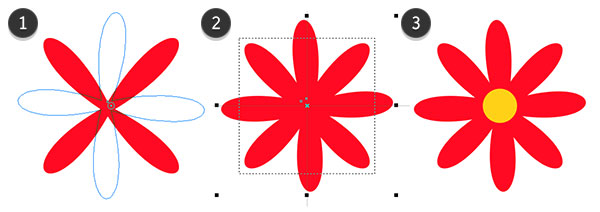Duplicate rotate and align the petals