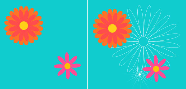 Arrange your flower shapes