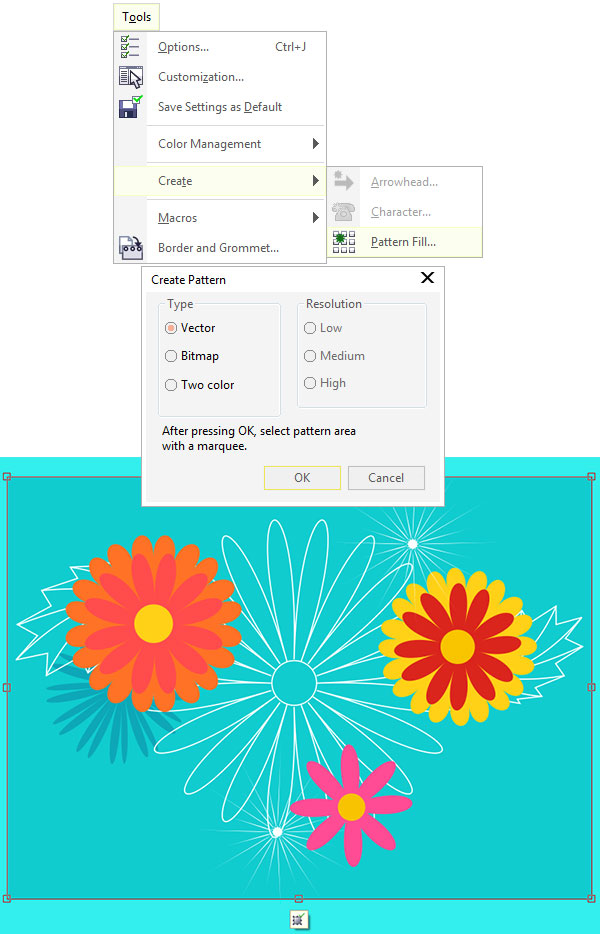 Create a simple pattern fill