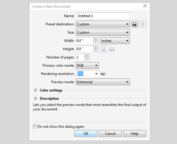 Create a new document