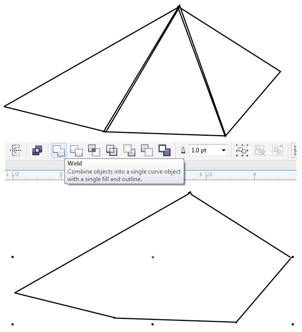 Weld the triangles together