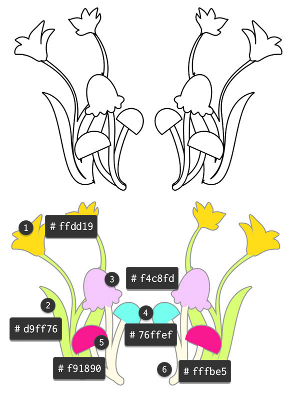 compile your flowers and mushrooms