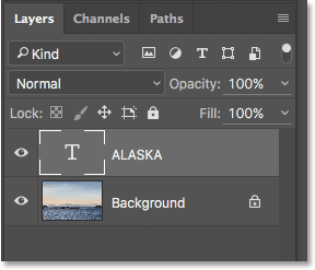The Layers panel in Photoshop. 