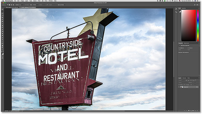 The new image opens in Photoshop.