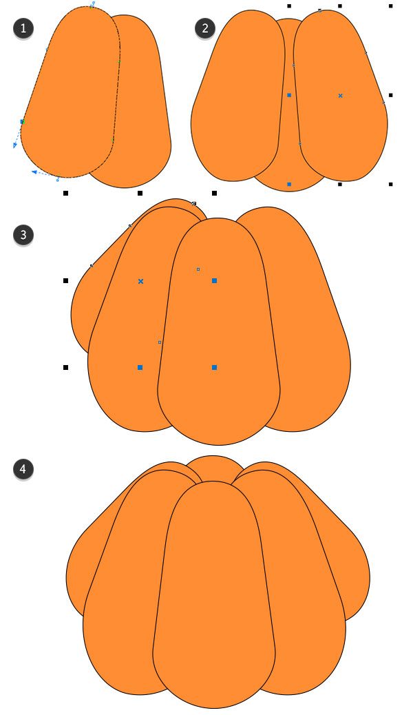 Copy and Paste Objects to Create Pumpkin