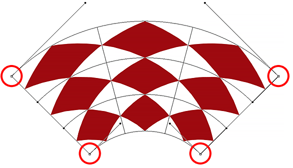 The corner and direction handles re-appear.