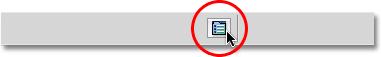 The Brushes panel toggle icon in the Options Bar in Photoshop. 
