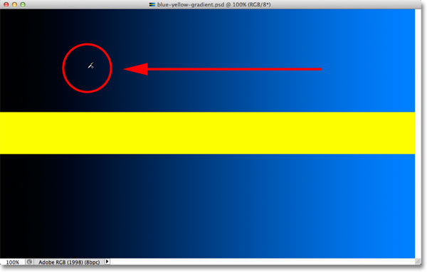 Dragging across an area of the image with the Add to Sample Tool. 