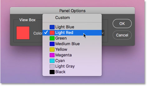 Changing the color of the View Box in the Navigator panel