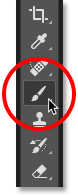 Selecting the Brush Tool.