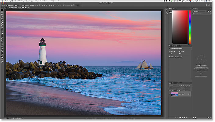 A photo open in Photoshop CC