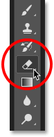 Selecting the Eraser Tool.