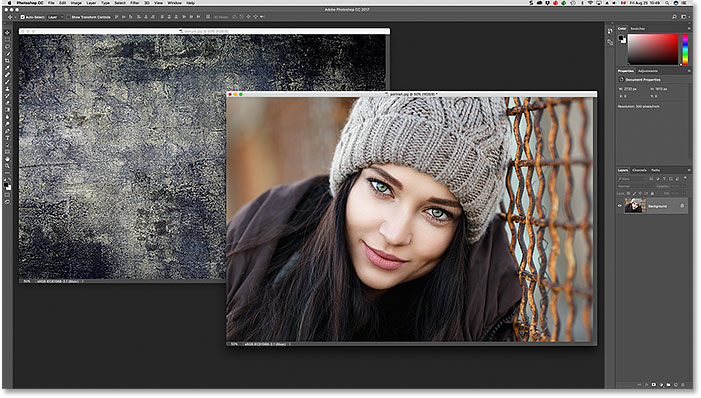 The floating document windows view in Photoshop.