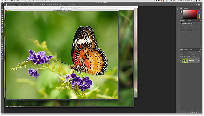 Images displayed as floating document windows in Photoshop CS6. Image © 2013 Photoshop Essentials.com