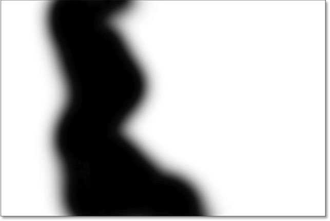 Viewing the actual layer mask in the Photoshop document.