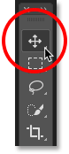 Selecting the Move Tool from the Toolbar.