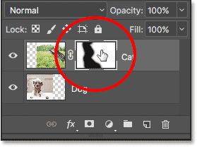 Holding Alt (Win) / Option (Mac) and clicking the layer mask thumbnail.