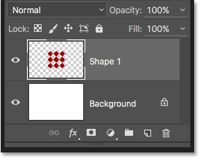 The Shape layer is now a pixel-based layer. 