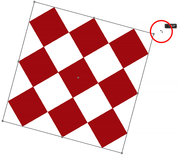 Rotating the Free Transform box.