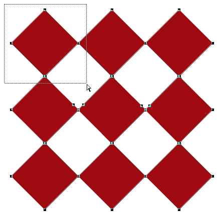 Dragging a selection around part of the shape with the Direct Selection Tool. 