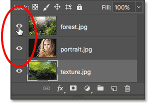 Turning the top two layers back on in the document.