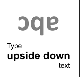 How to type upside down text