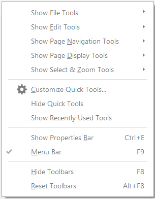 Choose the toolls you want to appear