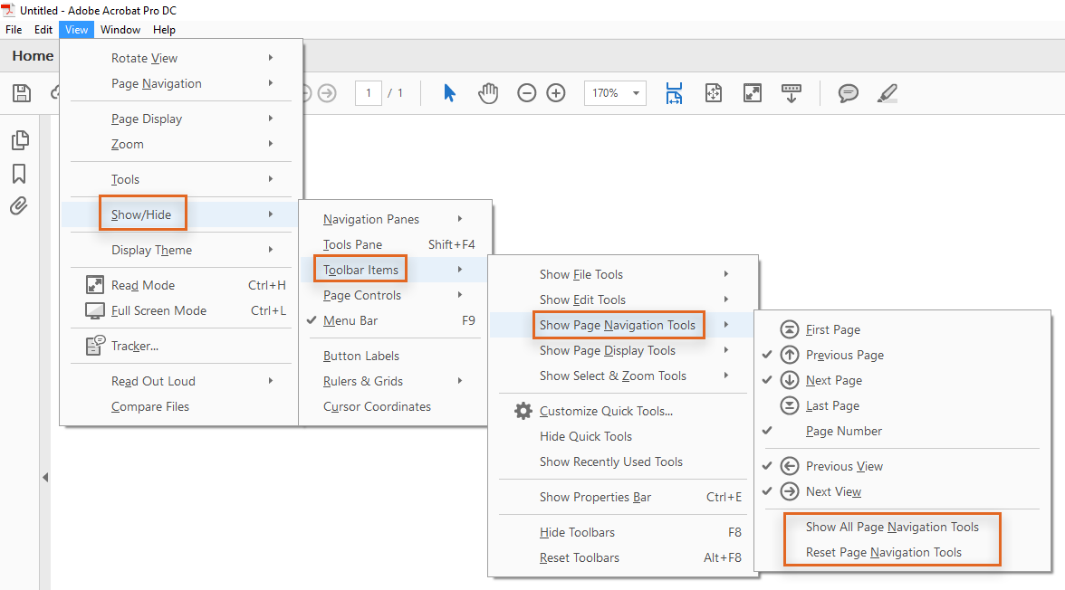 Page navigation tools