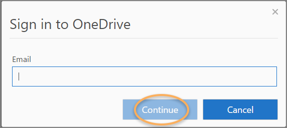 Sign in to OneDrive