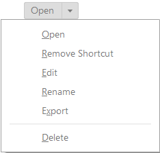 Options to manage a custom tool