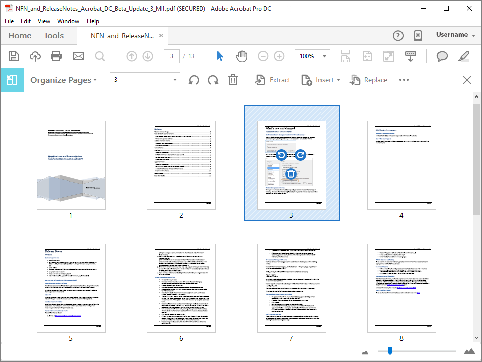 Page thumbnail view