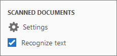 Options for editing scanned documents